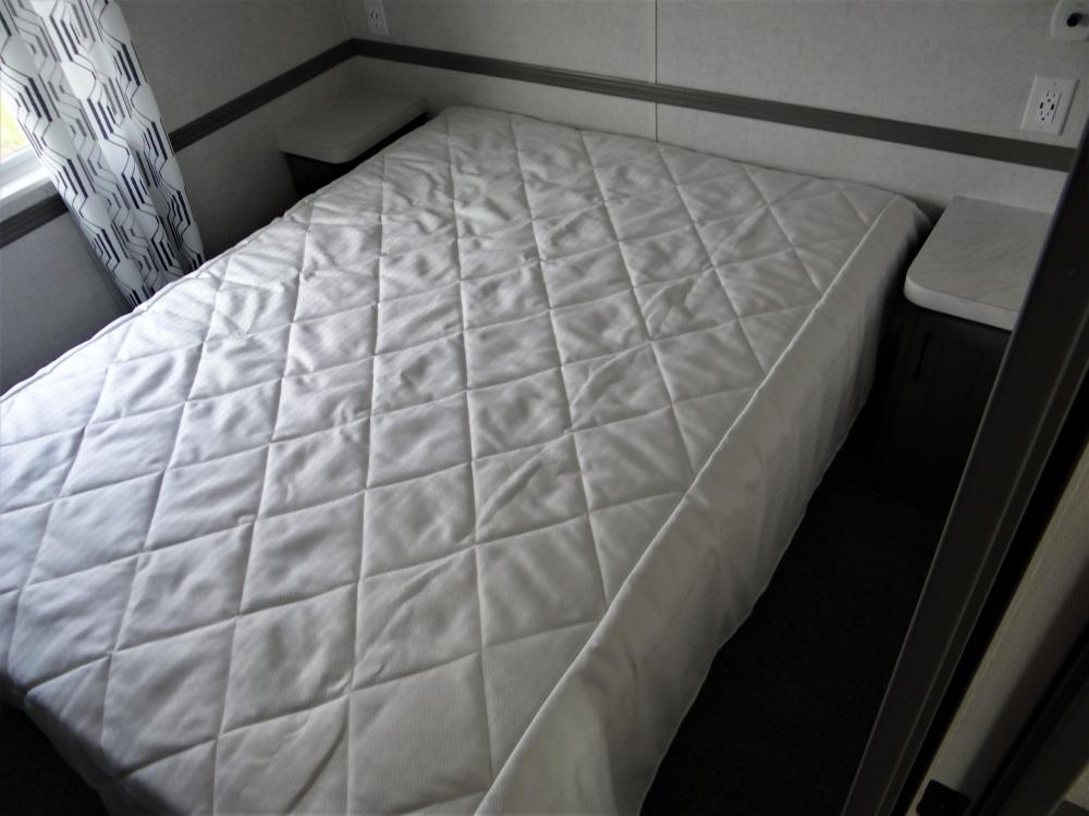 60X80 Pillow Top Mattress on Hydrolift Bed (storage box under - optional) & Nightstands (standard)