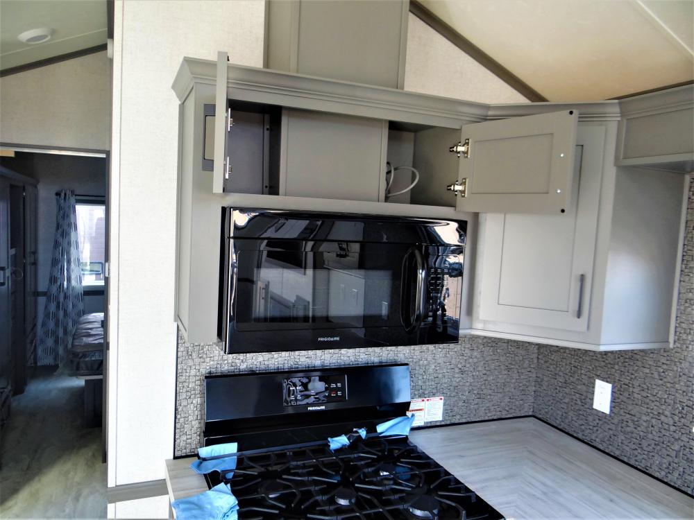 Full Depth Cabinets over Microwave