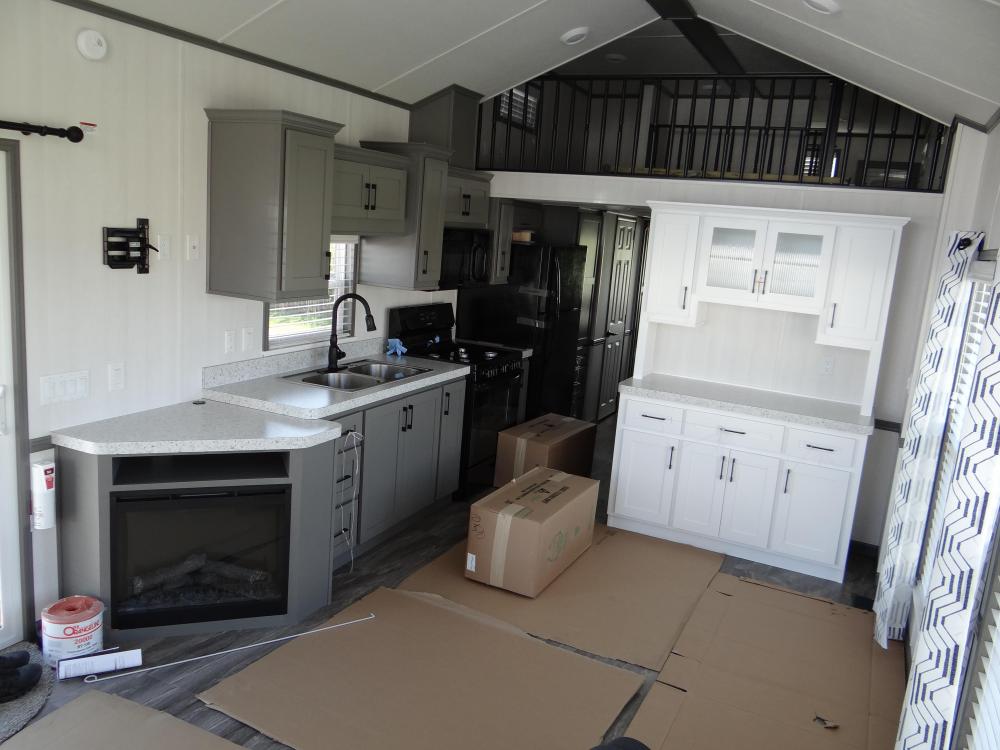 Side Aisle Kitchen in Slate Gray Cabinets