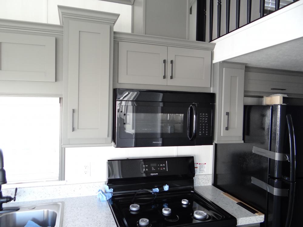 Full Depth Cabinet over Microwave & Refrigerator, Vented Microwave