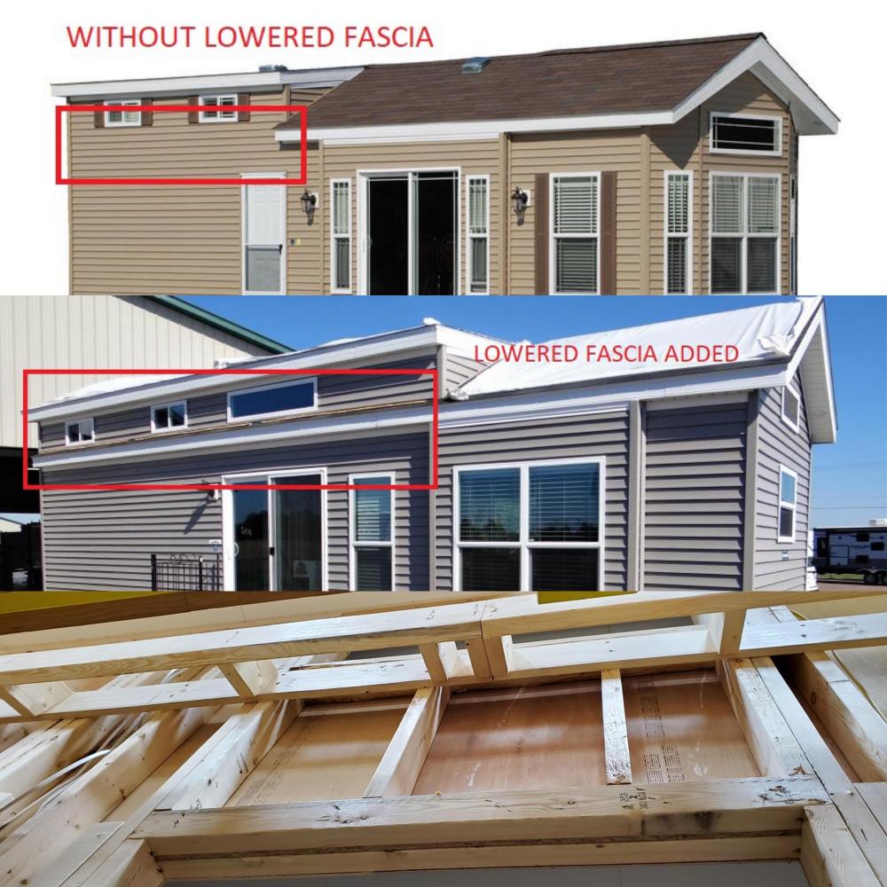 OPTIONAL - LOWER EVES (good for mounting awning, add on rooms)