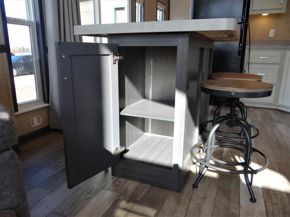 Storage in Island w/Adjustable Shelf