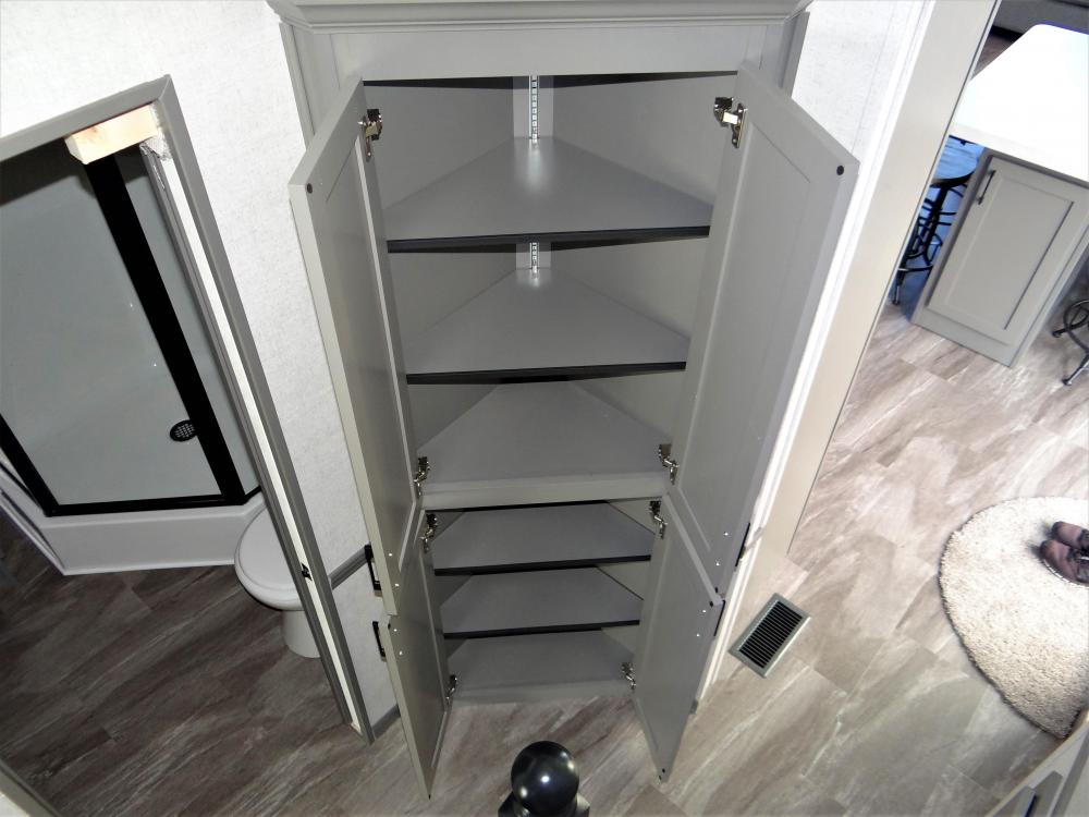 Corner Pantry with Adjustable Shelves 