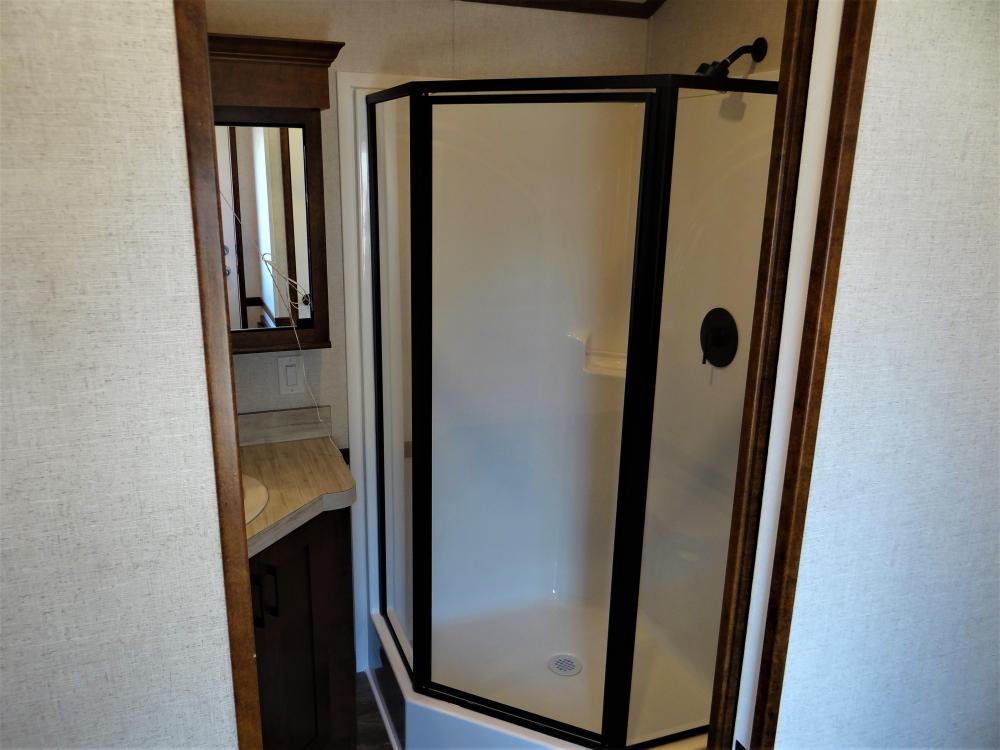 Corner Shower with Glass Doors (standard)