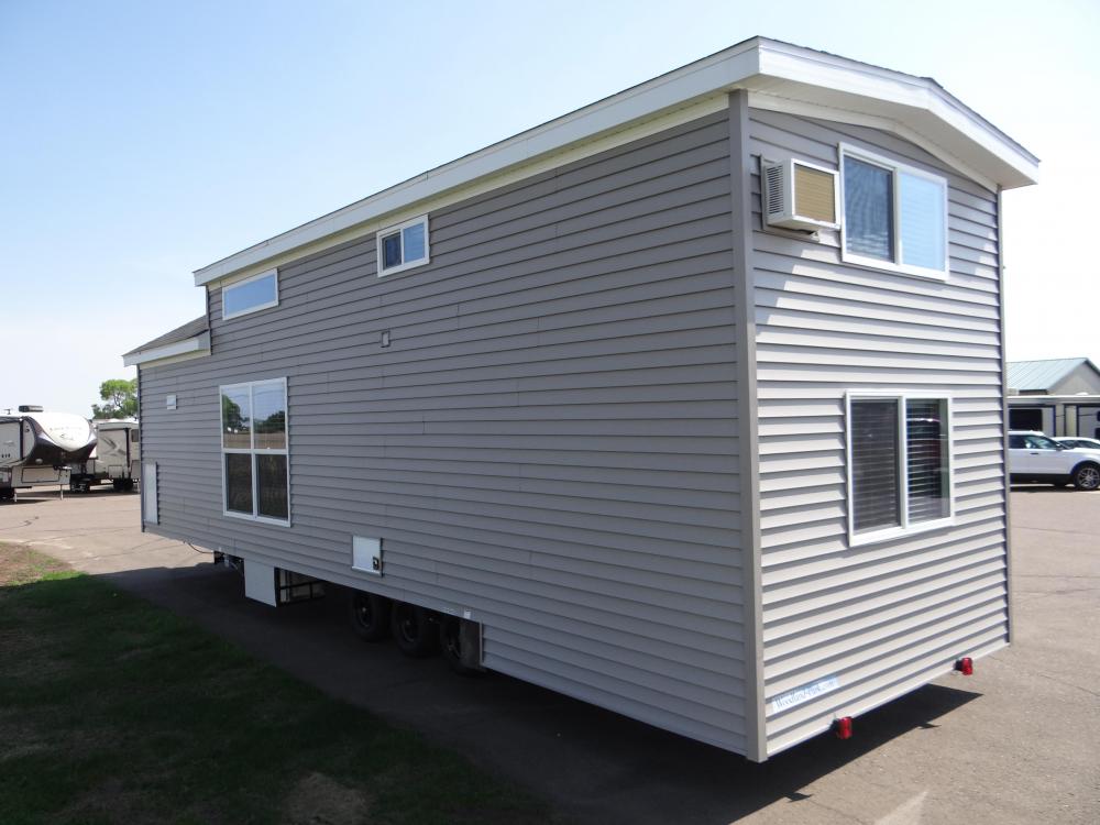 Drop Loft with Additional Dormer over Sofa/Living Room, Harvard Slate Exterior with Dual Black Shingles