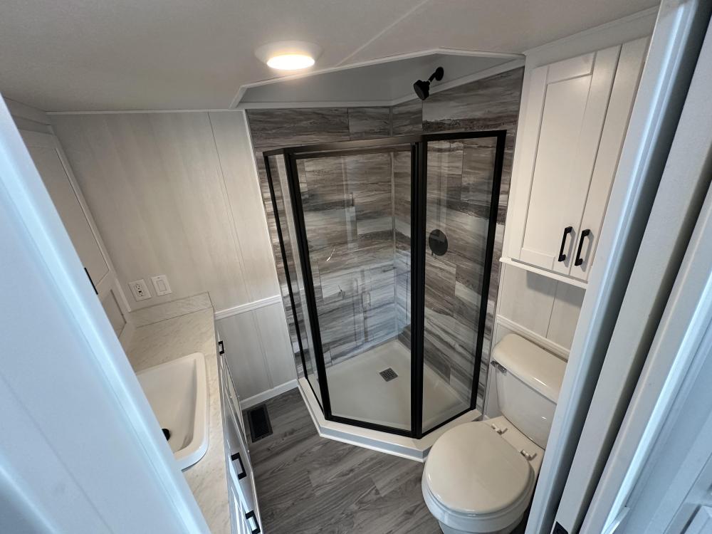 SHOWER WALL - UPGGRADE - GRANITE w/TALLER DOOR