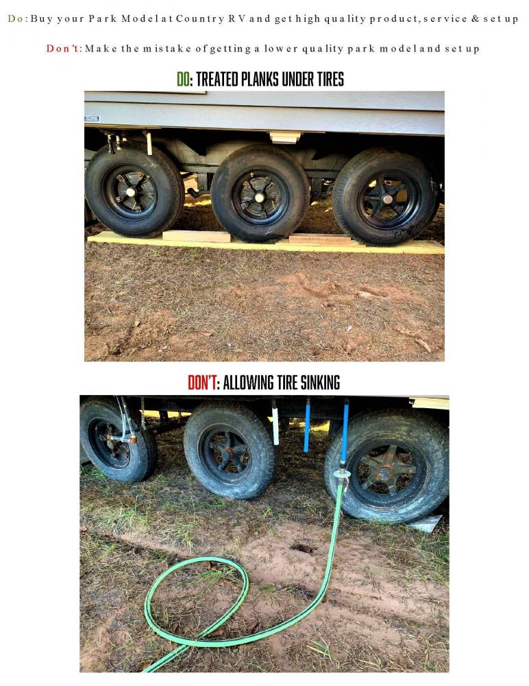   Treated Planks Under Tire VS Allowing Tire Sinking