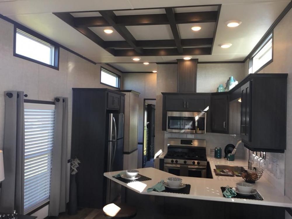 Tray ceiling in Slate Gray - Kitchen