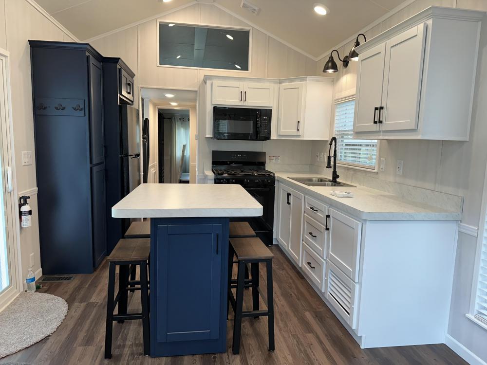 NAVY & WHITE with white trim