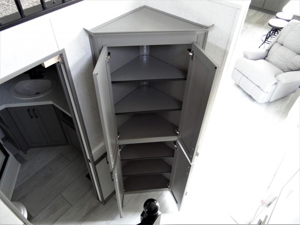 Corner Pantry with Adjustable Shelves 